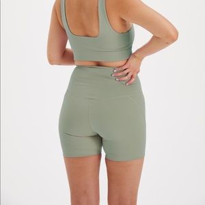 Girlfriend Collective High-Rise Run Short Size Small in Agave Fits XS Best